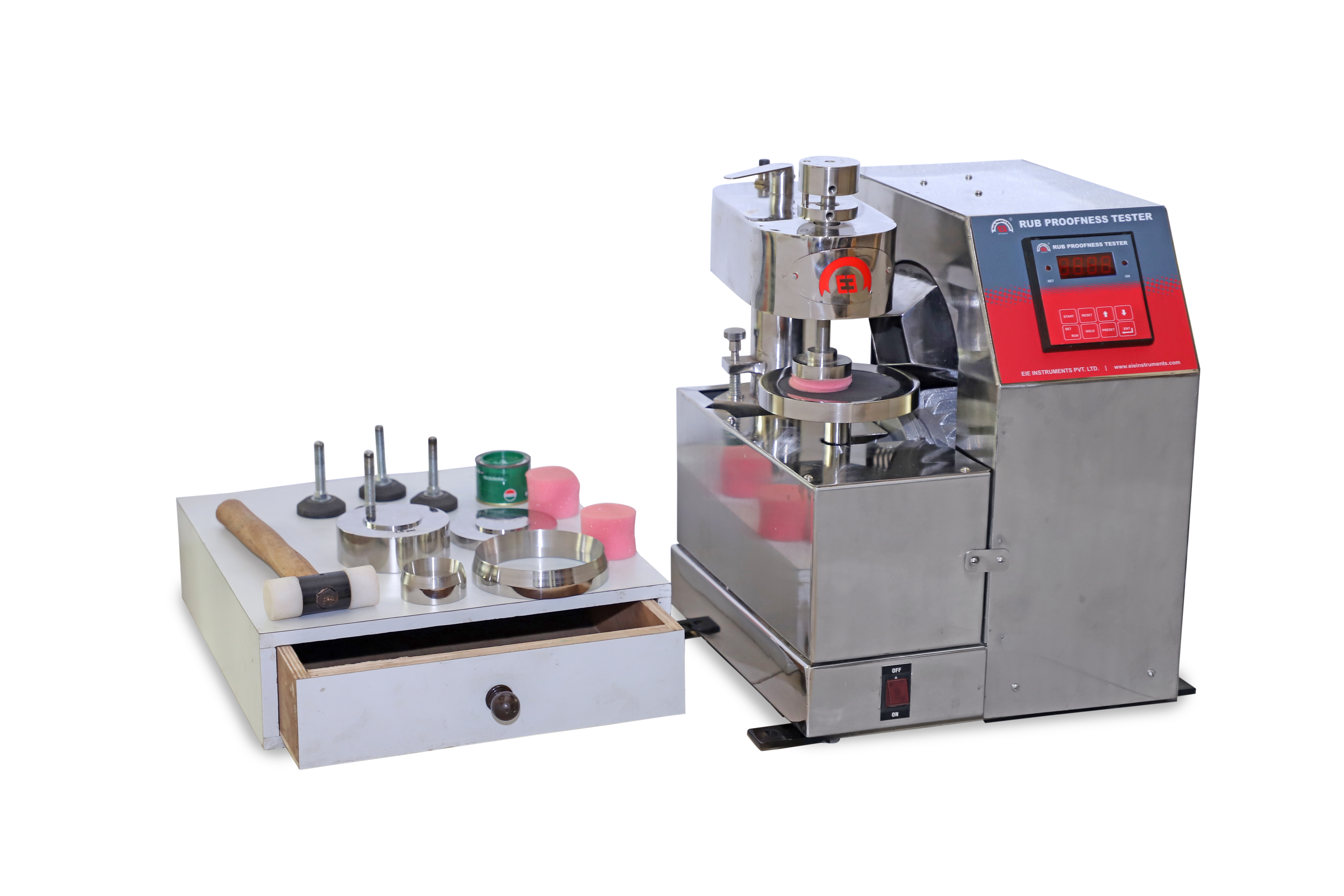 SCUFF TESTER - RUB PROOFNESS TESTER - DIGITAL - COMPLETE S.S. MODEL